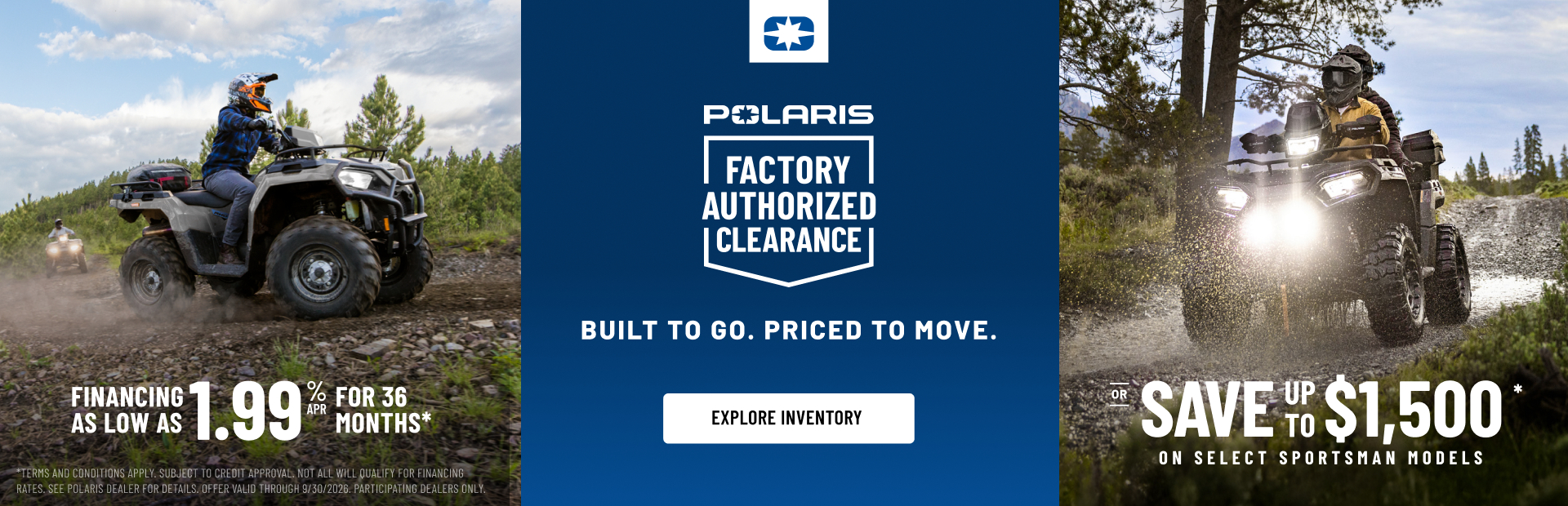 You are currently viewing Factory Authorized Clearance Sales Event ATV Only Dealers
